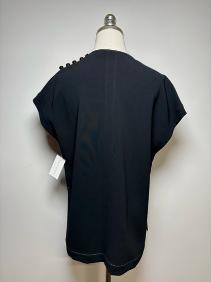 Women's Size 6 Proenza Schouler Black Triacetate Polyester NWT Pre-Owned Blouse