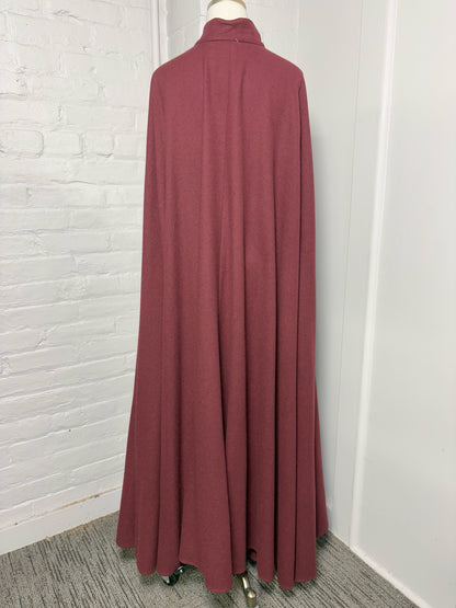 Women Size One Size Emanuel Ungaro Burgundy Solid Vintage Cape