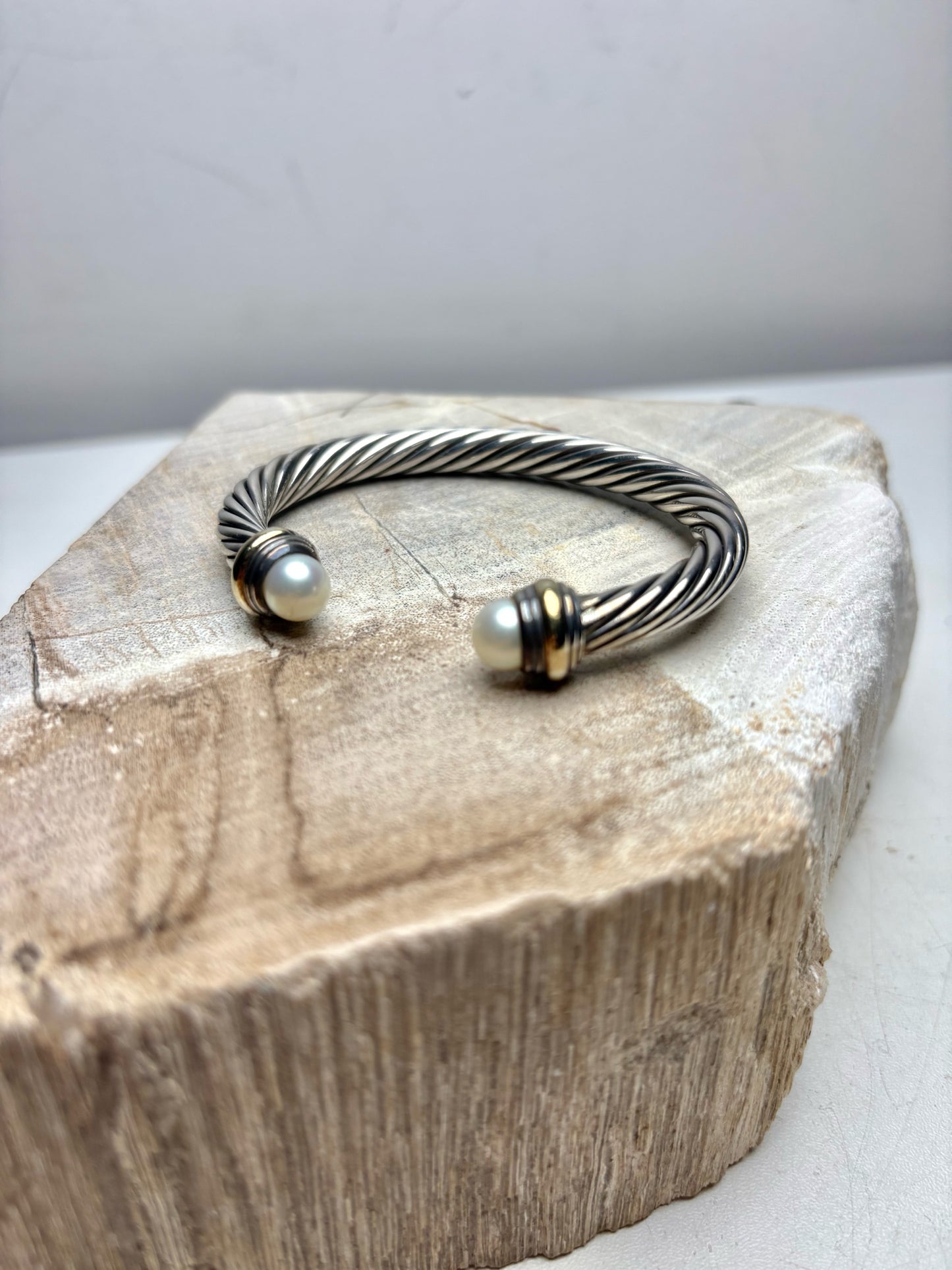 David Yurman Cable Pre-owned Pearl Bracelet