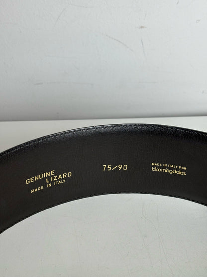 Bloomingdale's Women's Lizard Leather XS/S (Adjustable) Vintage Pre-owned Belt