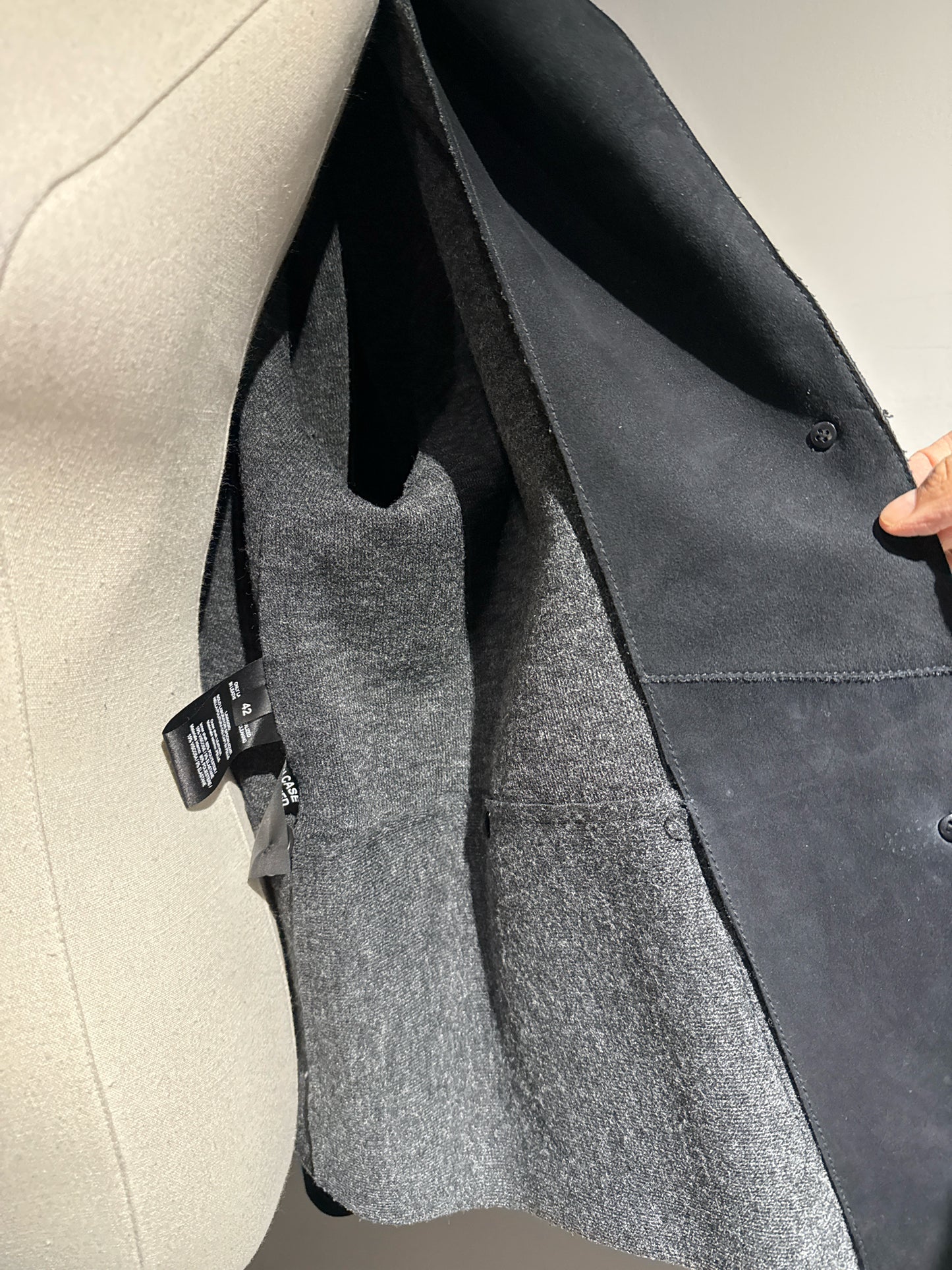 Women Size M Verdura Pelle Black Solid Leather Jacket