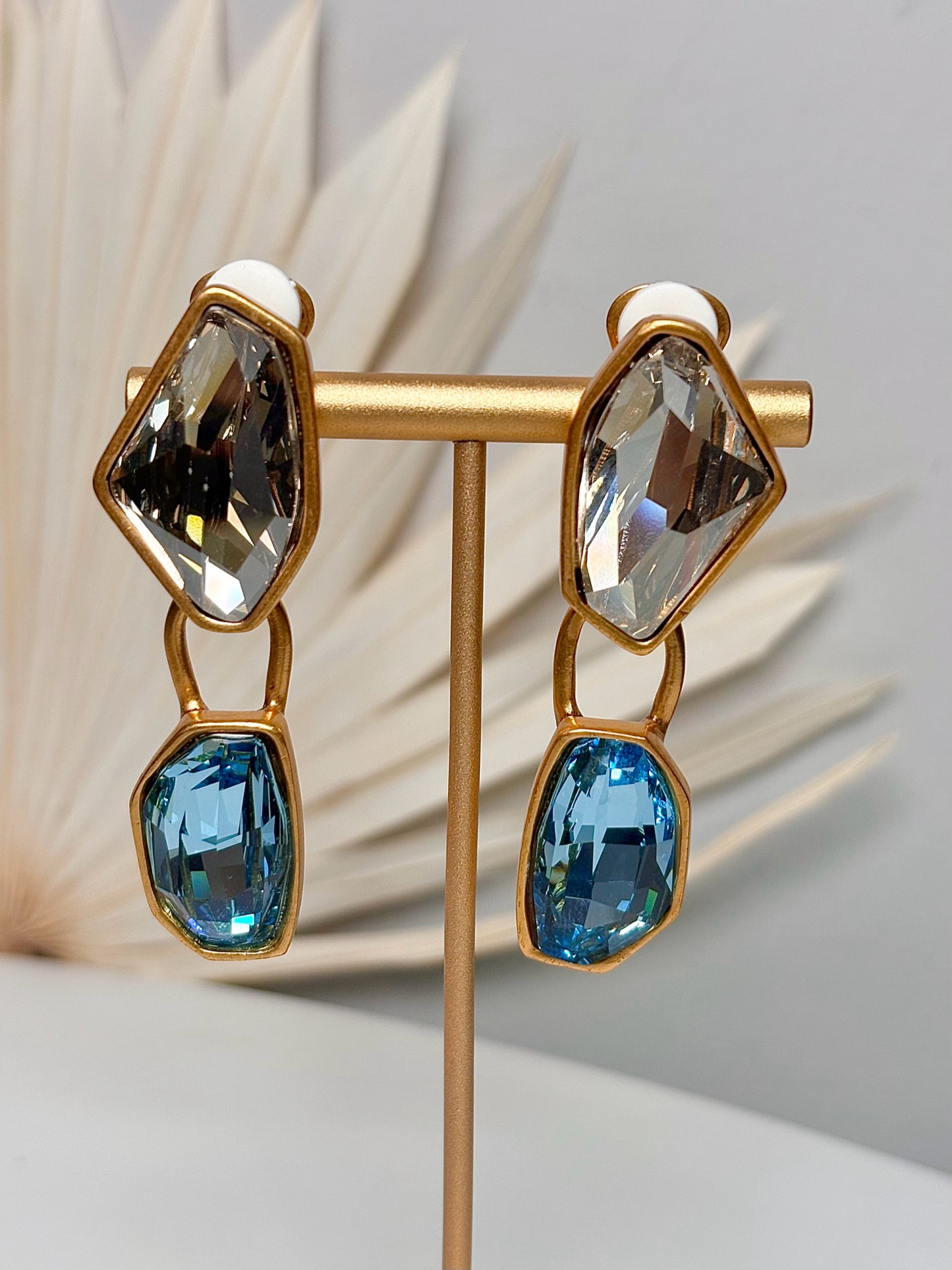 Oscar de la Renta Vintage Crystal Earrings