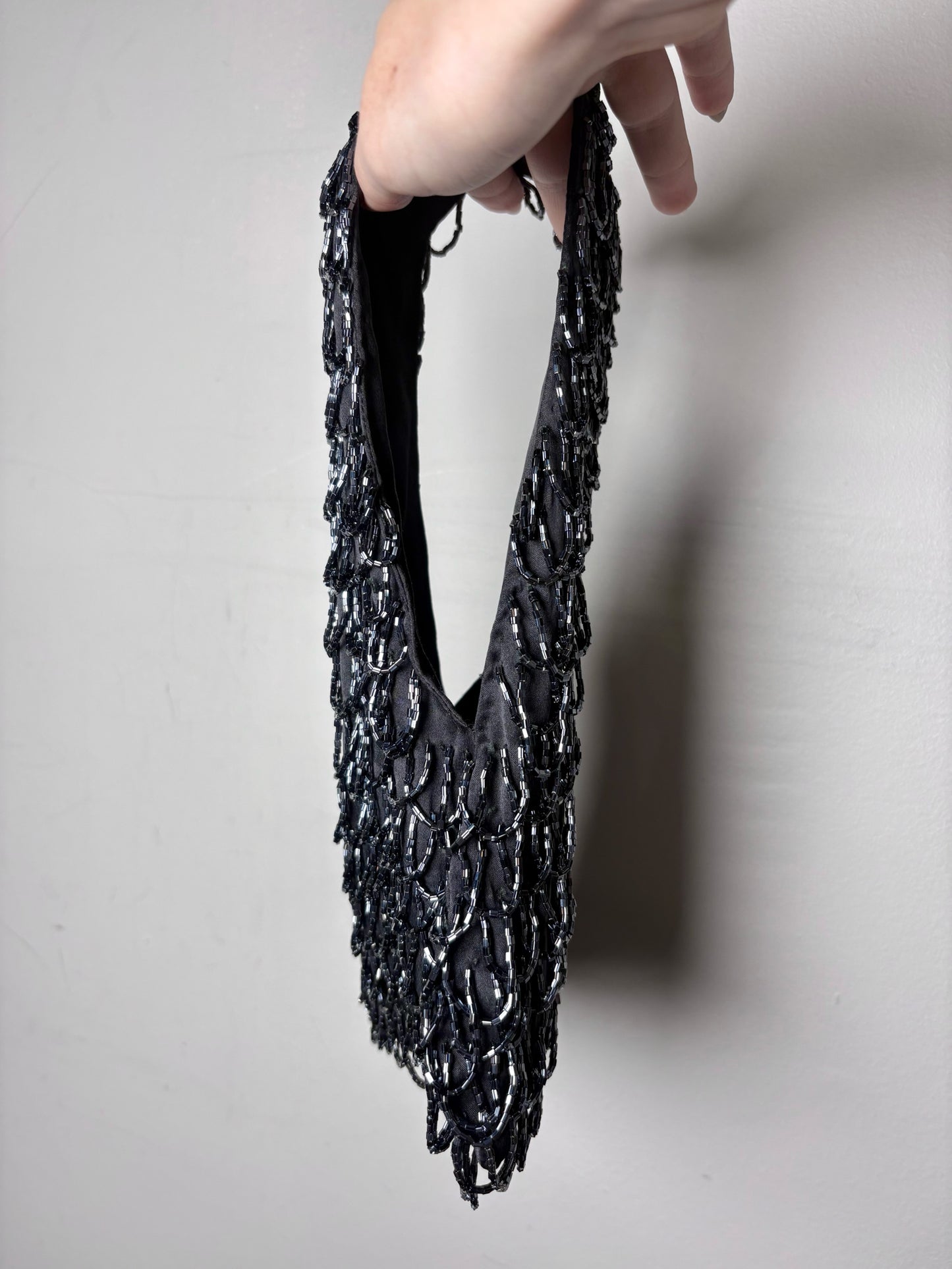 Giorgio Armani Beaded Vintage Glass Beads, Silk, Evening Bag
