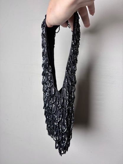 Giorgio Armani Beaded Vintage Glass Beads, Silk, Evening Bag