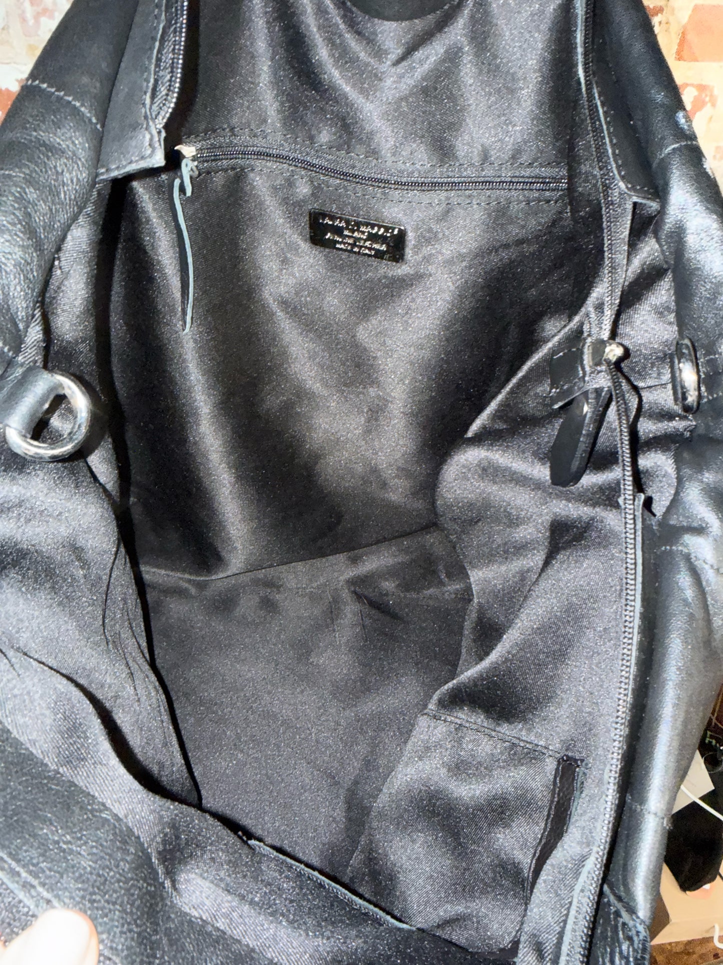 Leather Laura Di Maggio Leather Black Cowhide Purse