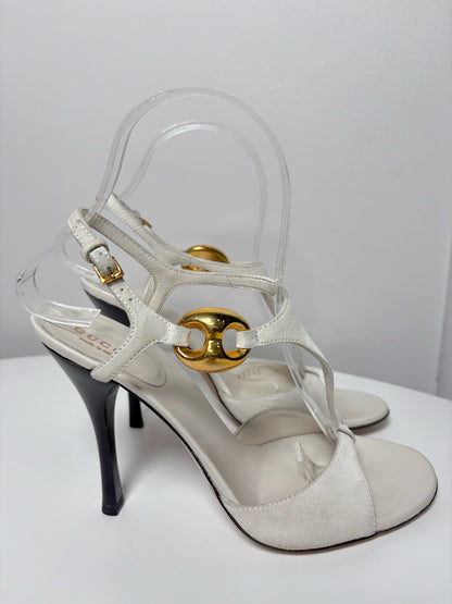 W Shoe Size 6 Gucci Cream Suede Pump