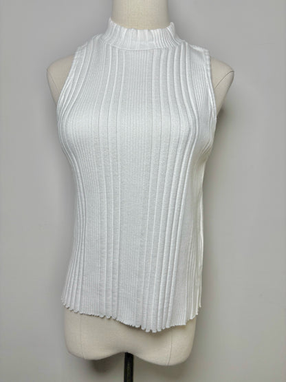White Women Size M Stateside White Ribbed Cotton 2 Piece Set
