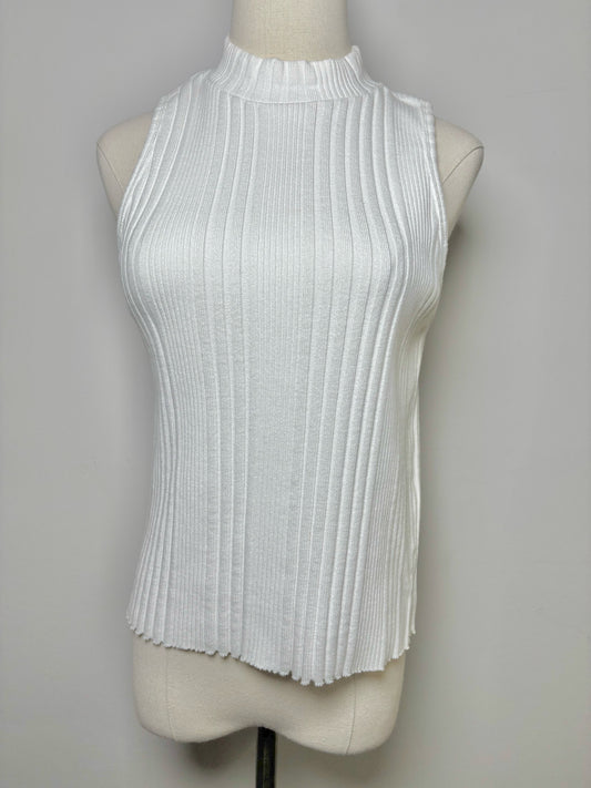White Women Size M Stateside White Ribbed Cotton 2 Piece Set