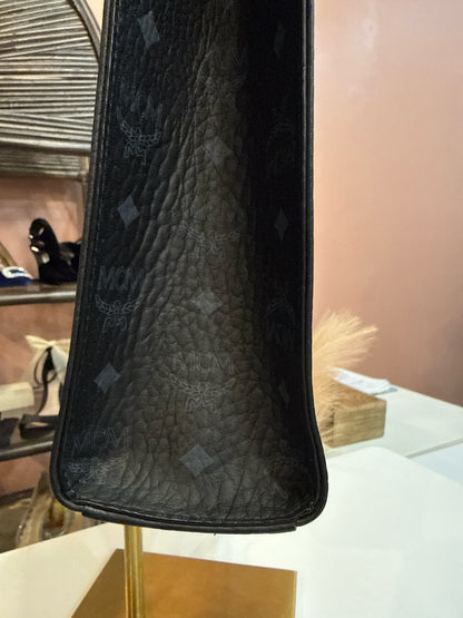 MCM Aren Monogram Black Visetos Tote Bag