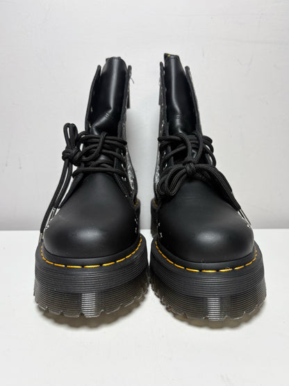 Women Shoe Size 9 Dr. Martens Black & White Leather NWT Pre-Owned Platform Boots