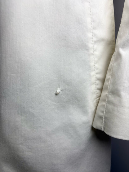 Women Size 4 Burberry White Cotton Blend Trench/Rain Coat