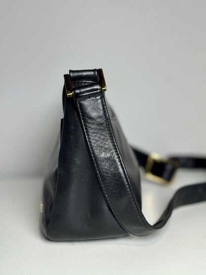 Women's Etienne Aigner Solid Vintage Leather Pre-owned Black Small Purse