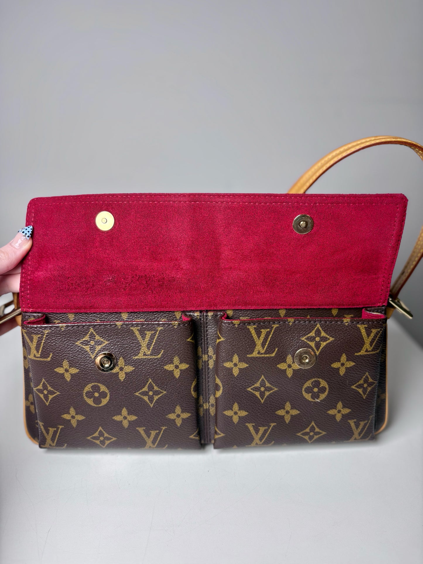 Louis Vuitton Vivacite MM Monogram Coated Canvas Authentic Bag Pre-owned
