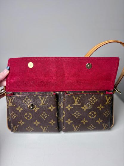 Louis Vuitton Vivacite MM Monogram Coated Canvas Authentic Bag Pre-owned