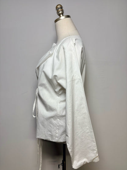 Women Size XS/S Comme des Garçons White Pure Cotton Pre-Owned Collector's Shirt