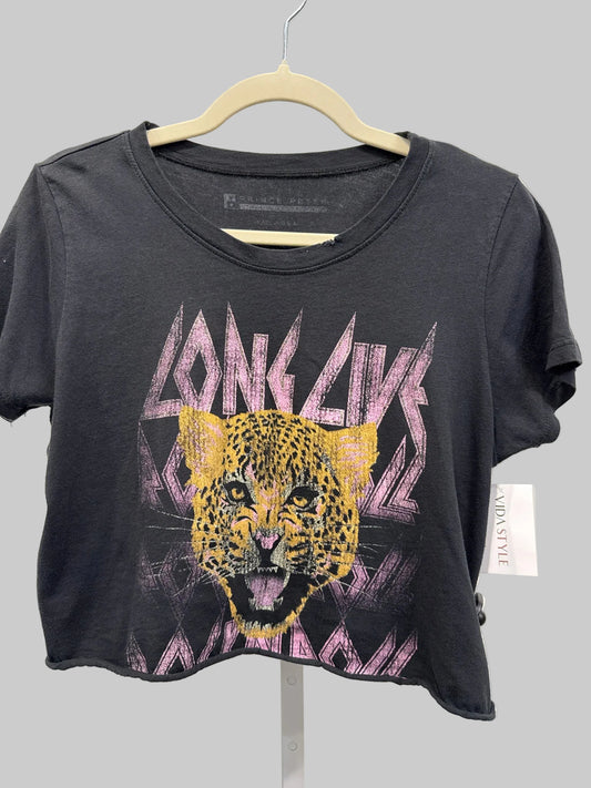 Women Size M Prince Peter Black Graphic Print Pre-owned 100% Cotton T-shirt