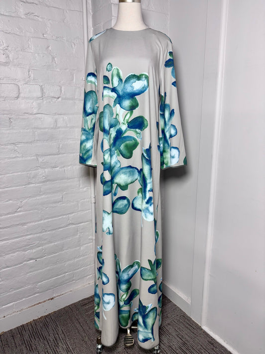 Women Size 40 Odeeh Gray Floral Cotton Blend Dress