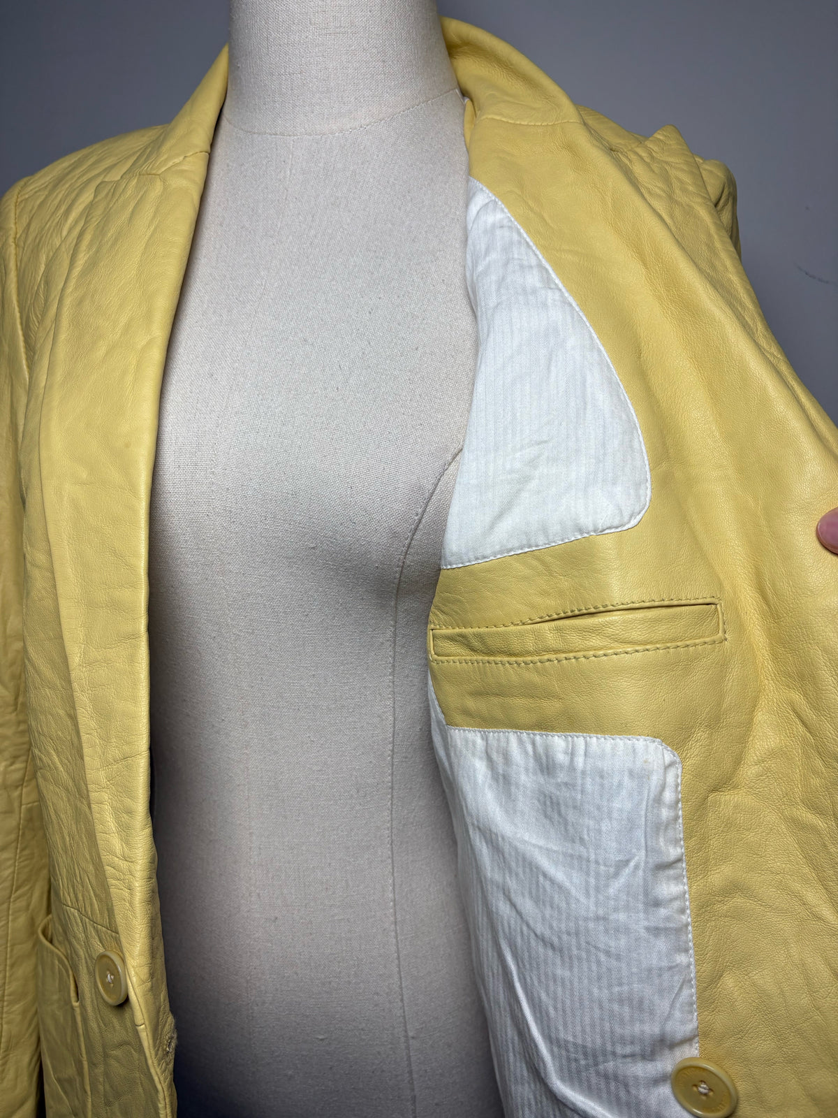 Women's Size 36 Zadig & Voltaire Visko Crinkled Shea Lambskin Leather NWT Pre-Owned Blazer