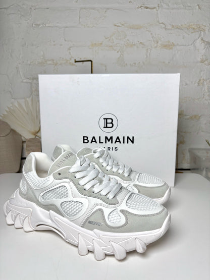 W Shoe Size 39 (8.5 US) Balmain B-eastWhite Leather NWT Sneakers