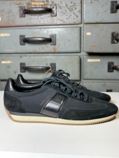 Tom Ford Black Canvas Solid 11 Men's Tennis Shoes