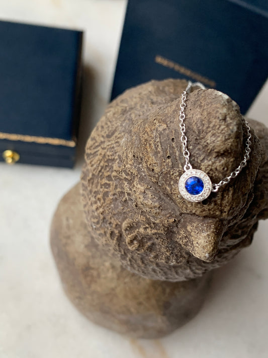 Necklace Sapphire Diamonds White Gold 18k Betteridge