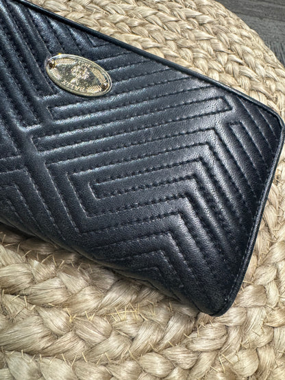 Bally Black Quilted Continental Wallet