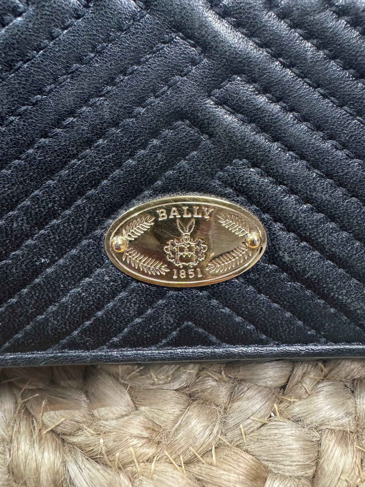 Bally Black Quilted Continental Wallet