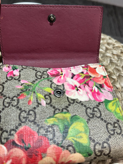 Gucci GG Supreme Blooms Floral Bifold Wallet