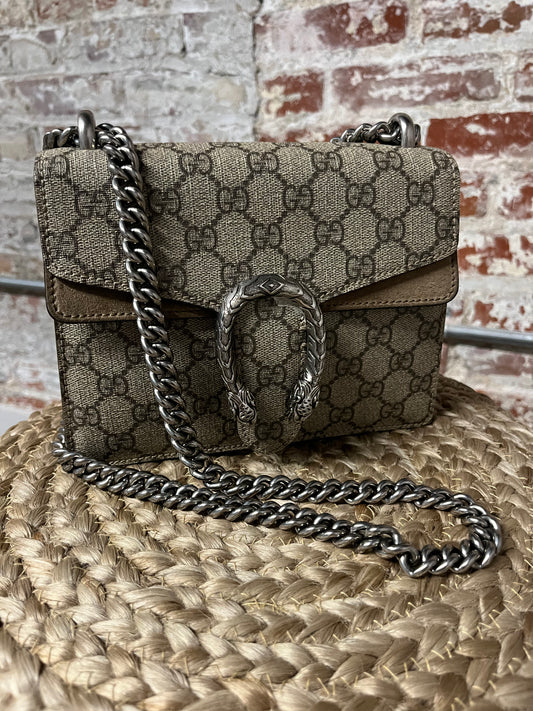 Gucci Mini GG Supreme Dionysus Crossbody Bag
