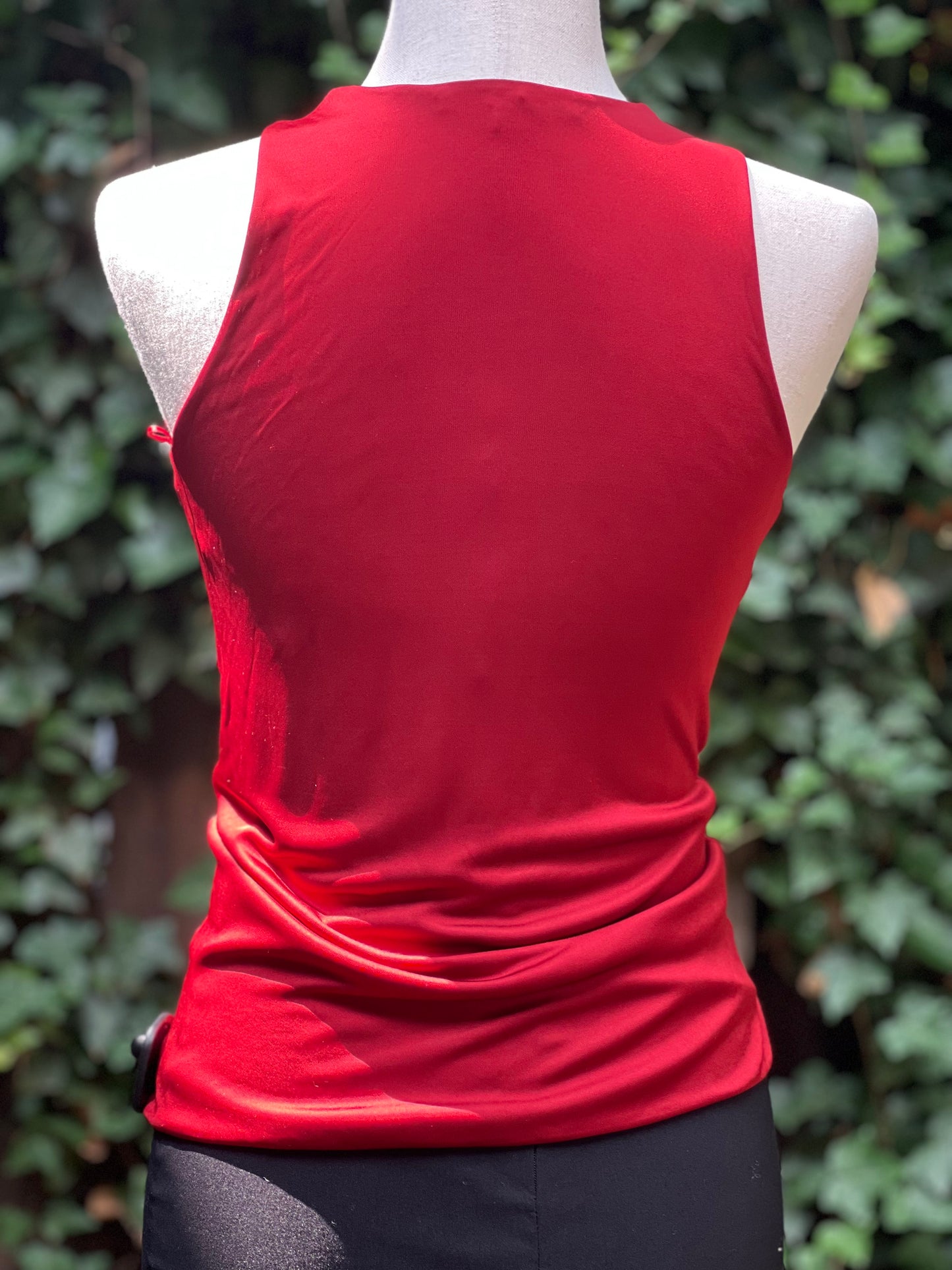 Gucci Burgundy Keyhole Halter Blouse Size S