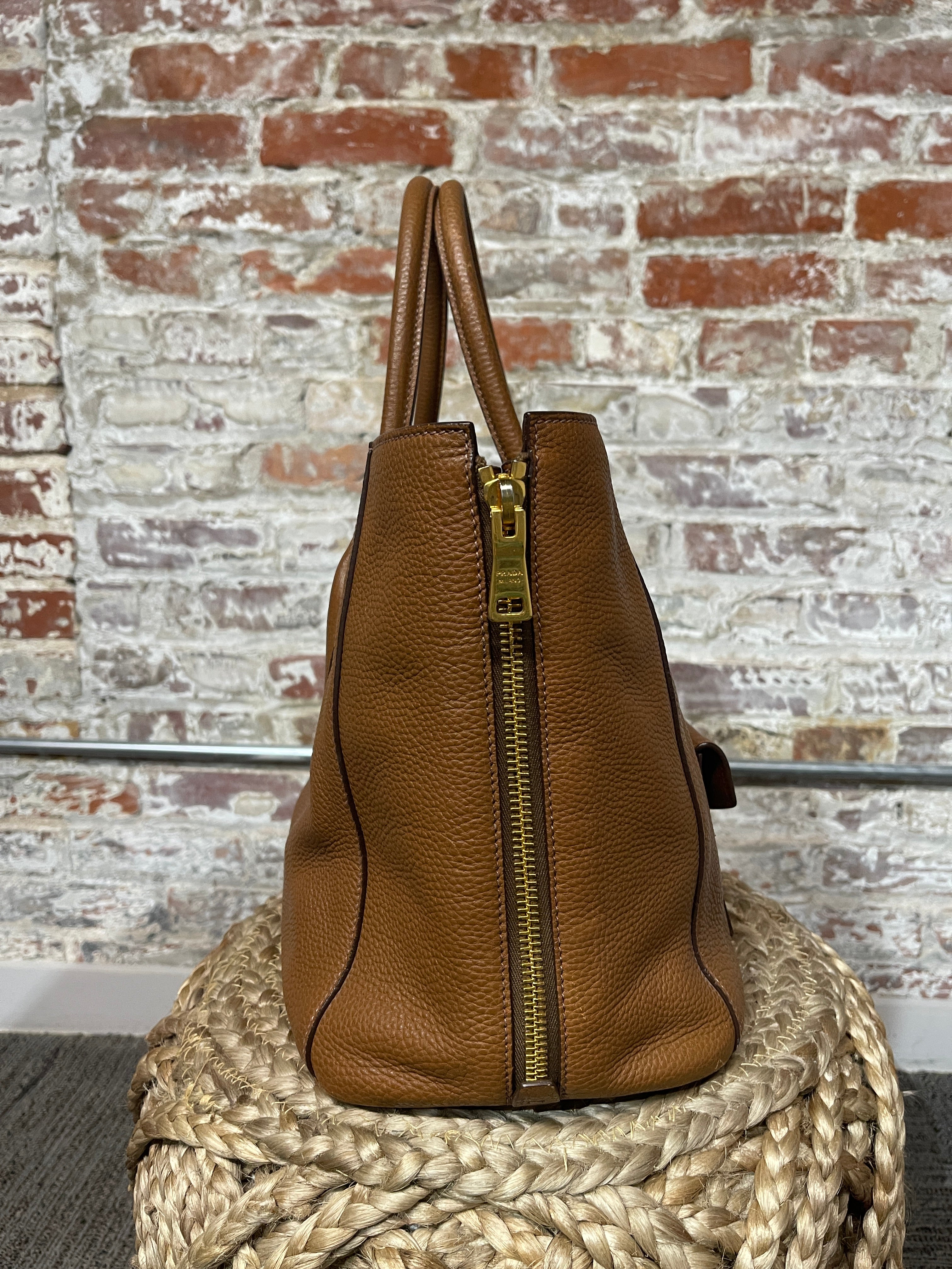 Prada Vitello Daino Side Zip Tote VIDA STYLE SHOP