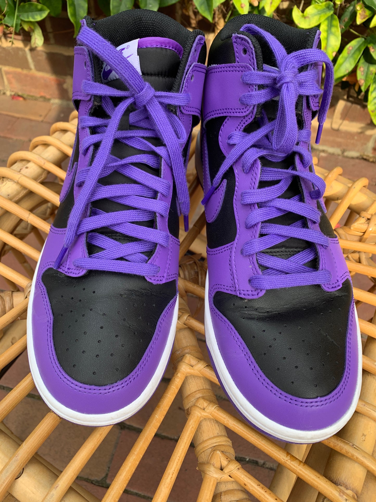 Women's Nike Dunk High Retro Purple, Black Sneakers Sz. 9
