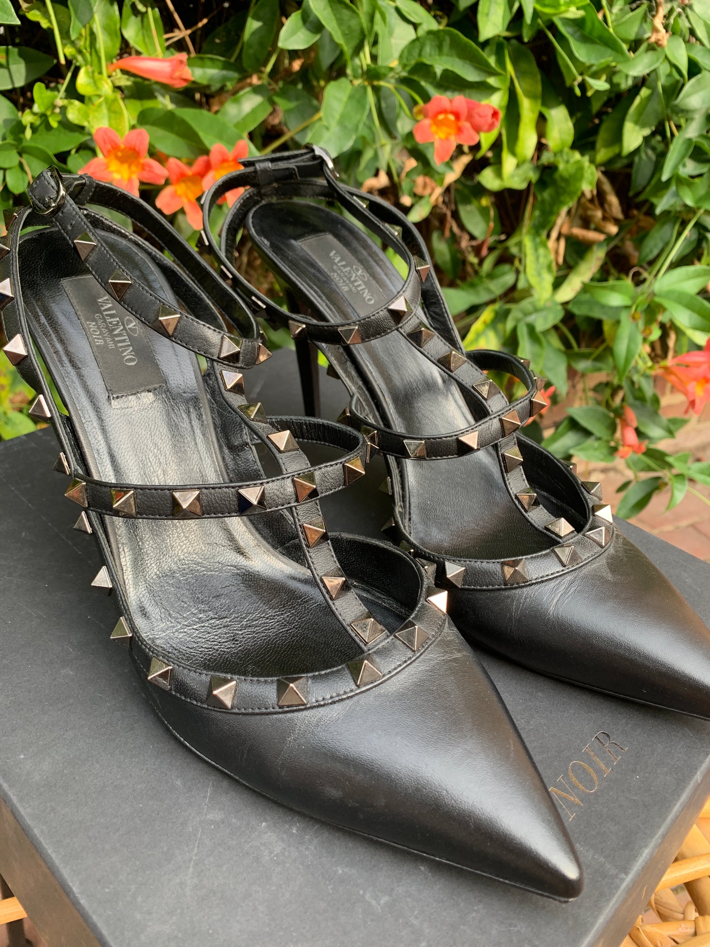 Valentino Black Rockstud Pump, Sz 10