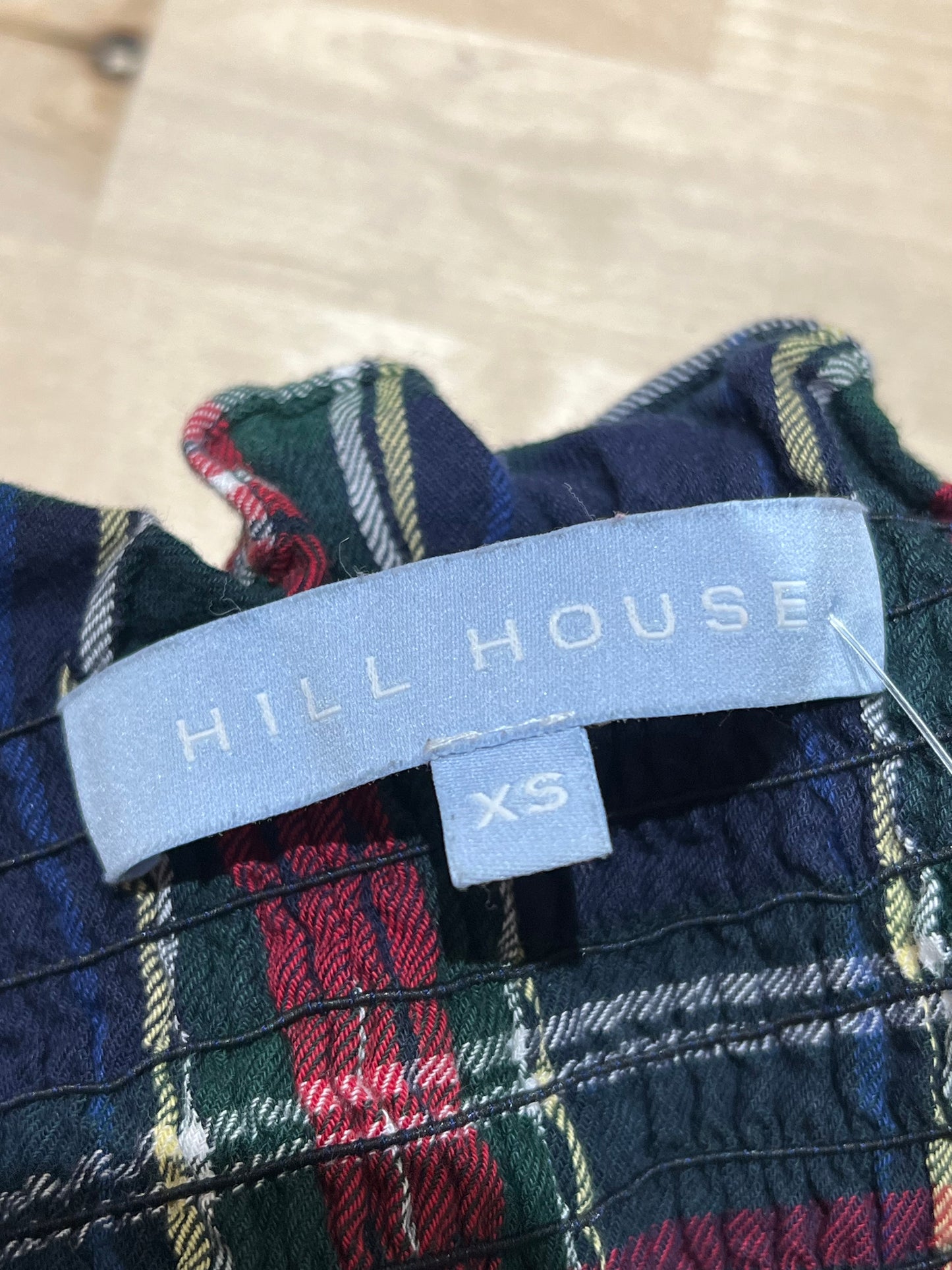 Hill House Ellie Nap Dress in "Iris Tartan" Size XS