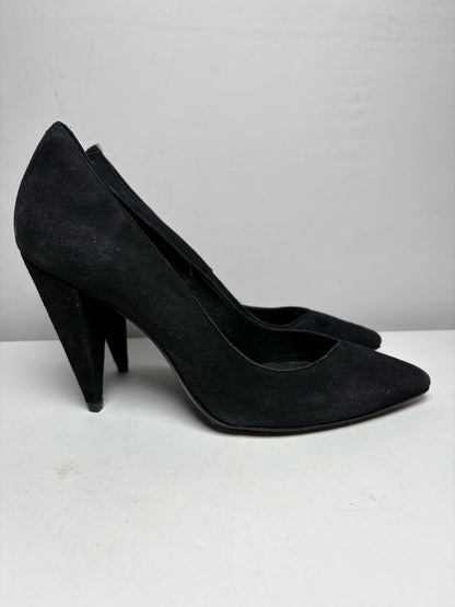 Women's Shoe Size 40 (US 9.5) Maje Black Suede Leather NWOT Pre-Owned Pointed Toe Heels