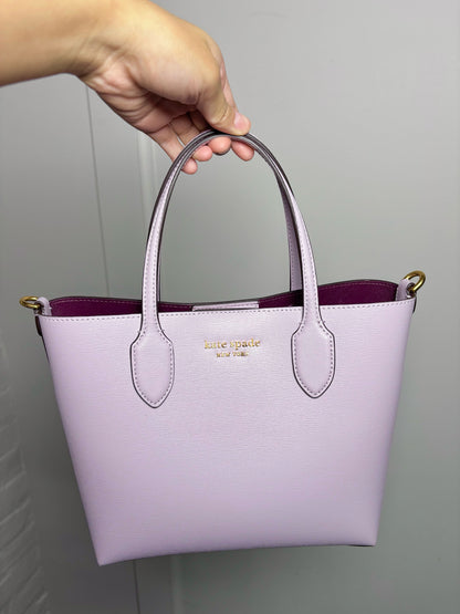 Kate Spade New York Leather Violet Purple Tote Bag