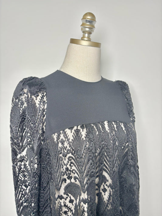 Women Size 40 Longchamp Black Lace Polyester NWT Blouse