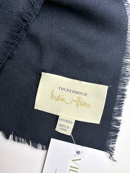 Tuckernuck x India Hicks Women's Pure Wool Pre-owned Navy Blue Shawl