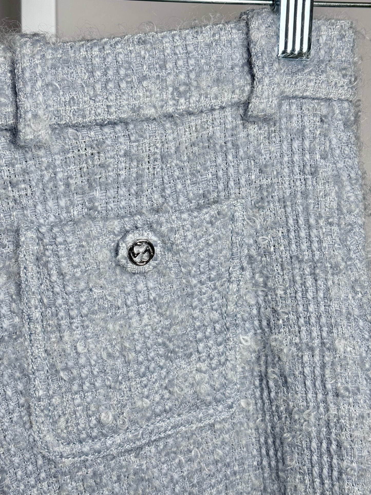 Women's Size 38 Gucci Tweed Wide-Leg Trousers