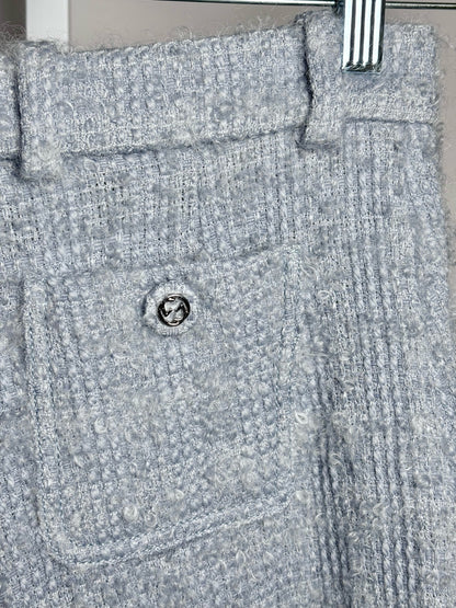 Women's Size 38 Gucci Tweed Wide-Leg Trousers