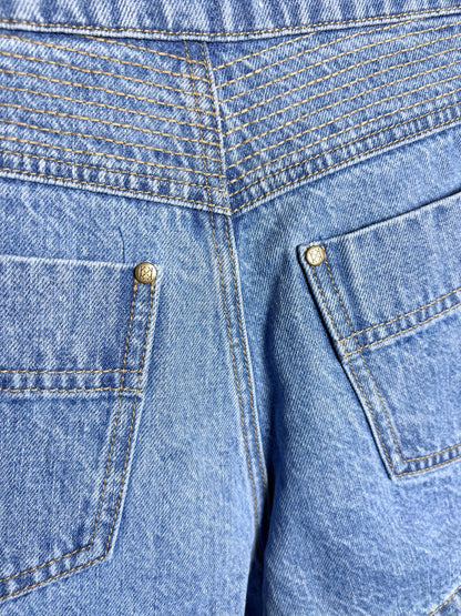 Women Size 2 (S) Kivari Celene Medium Blue Cotton Pre-owned Shorts