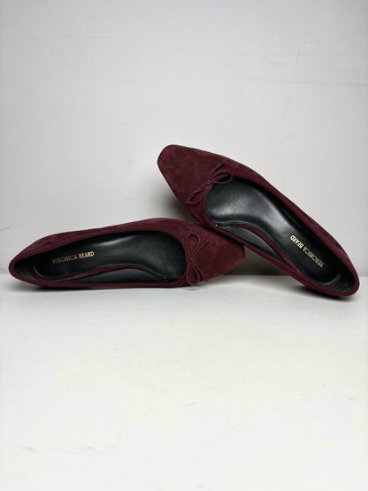 W Shoe Size 7.5 Veronica Beard Burgundy Suede Heels