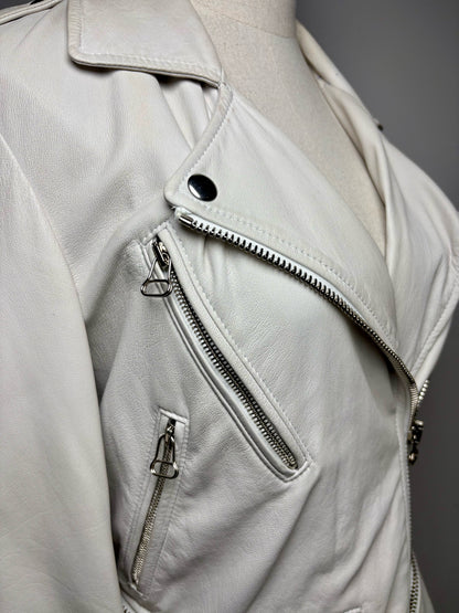 Women Size 2 3.1 Phillip Lim Bone Pure Leather Pre-Owned Moto Jacket