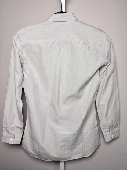 Mens Size 38 Dior Gray Cotton Small Checkered Men's Shirt