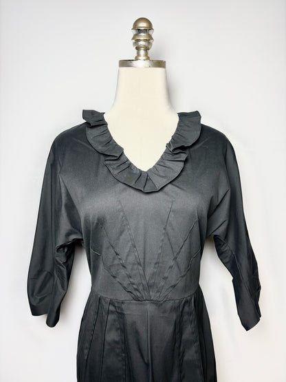 Women Size 42 ( 6 US) Prada Black A-line Cotton Dress