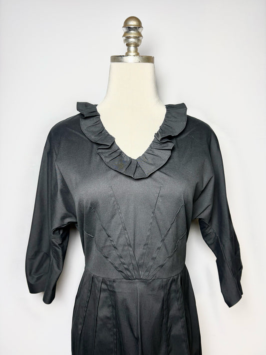 Women Size 42 ( 6 US) Prada Black A-line Cotton Dress