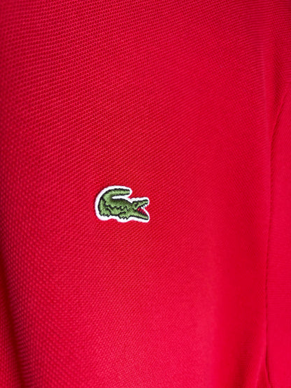 Mens Size XL Lacoste Red Cotton Solid Men's Shirt