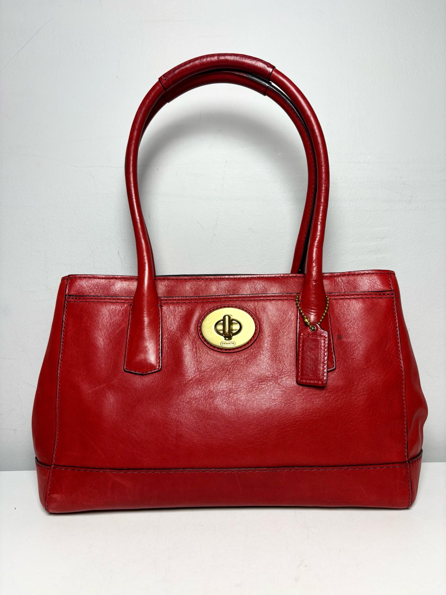 Women's Coach #12482 Hampton Madeline Red Vintage Pre-Owned Purse
