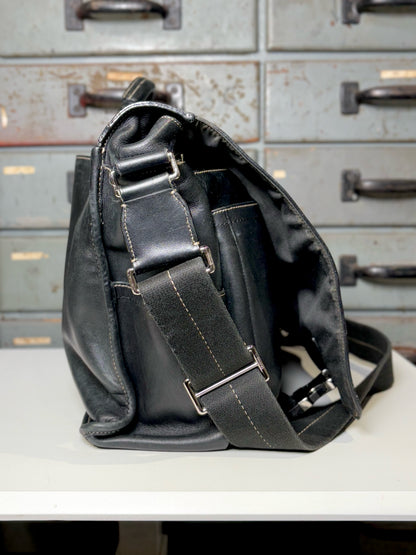 Men's Vintage Coach Leather Black Briefcase