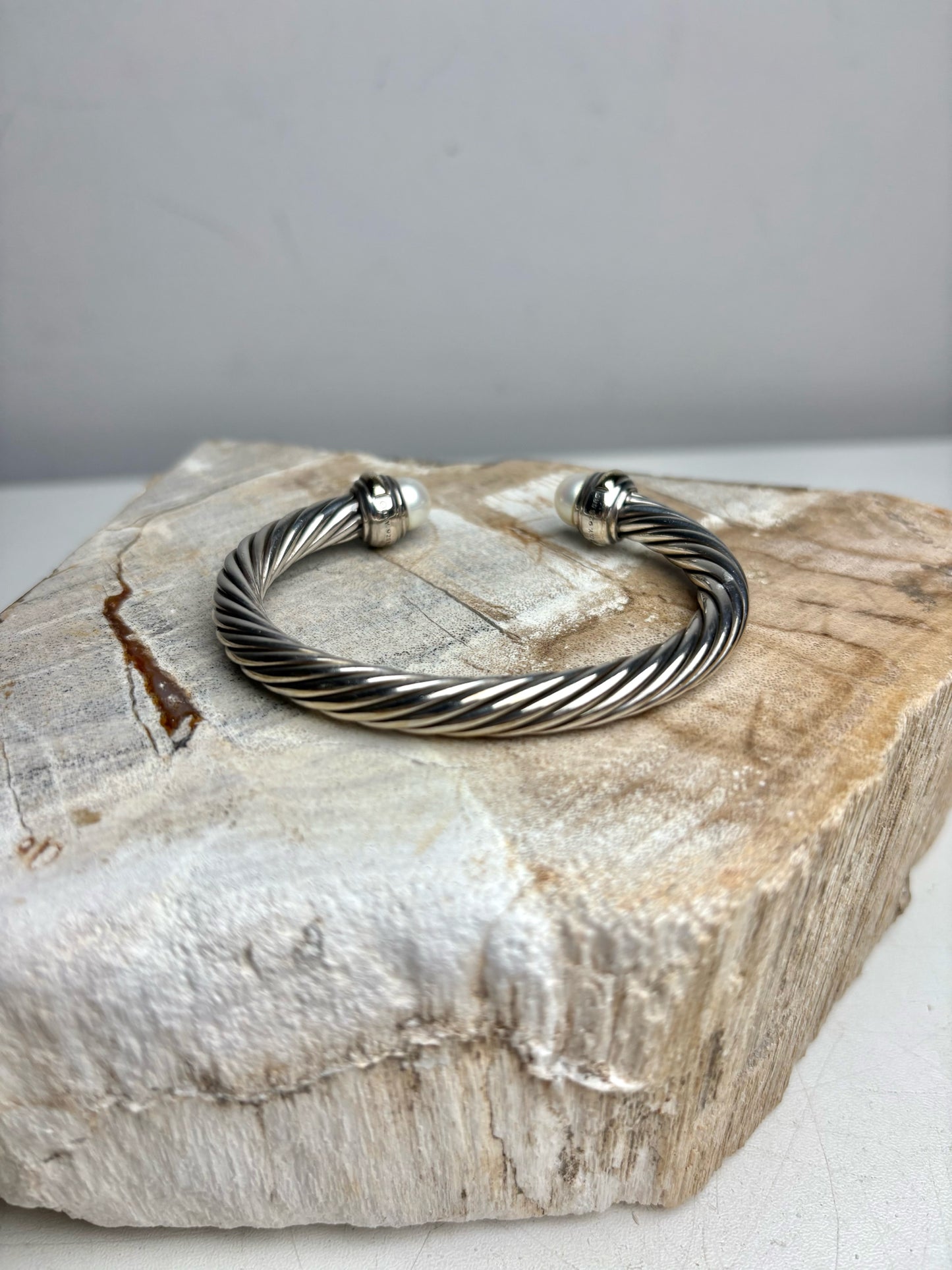 David Yurman Cable Pre-owned Pearl Bracelet